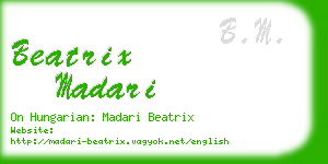 beatrix madari business card